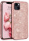 YINLAI iPhone 13 Case - Glitter Shiny Sparkly Slim Shockproof Hybrid Covers with Drop Protection - Girly Women Phone Case for iPhone 13 6.1 inch, Rose Gold/Pink
