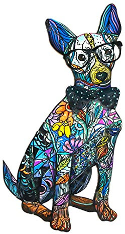 Puzzle Jigsaw Holzpuzzle mit 300 bunten Teilen für Erwachsene und Kinder (Hund)