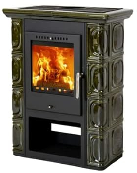 Thorma Kachelofen | Borgholm | 7 kW | Keramik Olivgrün