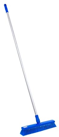 BawiTec Spezial Hygiene Besen Hygienebesen 40cm Breit mit Aluminiumstiel 145cm HACCP Blaue Borsten Kehrbesen Lebensmittel Industrie Profibesen Lebensmittelbesen Spezialbesen