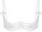 CHICTRY Women's Strappy Lace 1/2 Cup Demi Bra Underwire Lift Up Unlined Shelf Bra Bustier Brassiere White XL