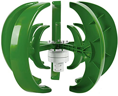 Walfront 800W Verde Turbina Eolica Lanterna Verticale Assi Turbina Eolica 5 Lame Generatore Eolico Generatore Eolico Kit (12V)