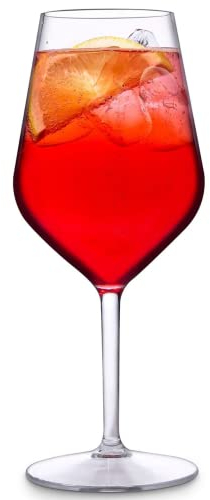 AIOS Set of 2 Unbreakable BPA Free Tritan Wine Glasses/Spritzer Glasses. Capacity 475ml.