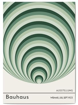 Mid Century Bauhaus Poster Bauhaus Wandkunst Bauhaus Kunstdruck Geometrisches Poster Bauhaus Wandkunst Modern Abstrakt Retro Poster (A1 - 59,4 x 81,4 cm)