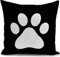 KUNQIAN Kissenbezug mit Pfotenmotiv, niedlich, für Kinder, schwarz, für Hunde, Katzen, Pfoten, Dekoration für Zuhause, Wohnzimmer, Couch, Bett, Sofa, Überwurf, 40x40 cm