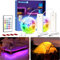 WOBANE Bande LED RVB rechargeable, 2x2 m de couleur changeante,Bande LED à intensité variable avec télécommande,Pour les vacances, les fêtes, la décoration intérieure DIY,2000 mAh