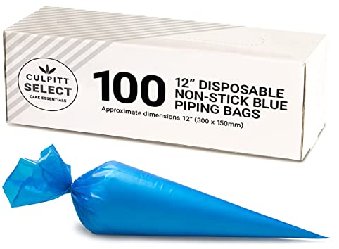 Culpitt Select - Sacchetti monouso per tubazioni da 30,5 cm, antiaderenti per pasticceria, decorazione di torte, glassa, crema al burro, 300 x 150 mm, confezione da 100