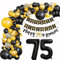 Geburtstagsdeko Gold 75 Frauen Deko 75. Geburtstag Luftballon Girlande 75. Geburtstag Gold Schwarz 75 Geburtstag Deko Mann 75. Geburtstag Dekorationen Gold Schwarz Ballon 75 Geburtstag Deko