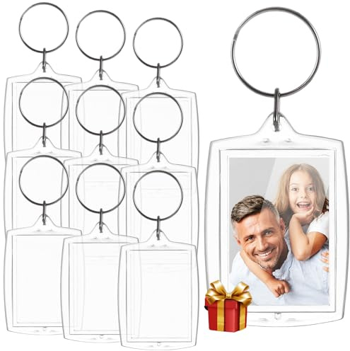 AVIDA · ZEN Foto-Schlüsselanhänger, 10 Stück, transparent | Ideales Format – personalisierter Foto-Schlüsselanhänger – originelles Geschenk – Maße für Identitätsfotos Standard