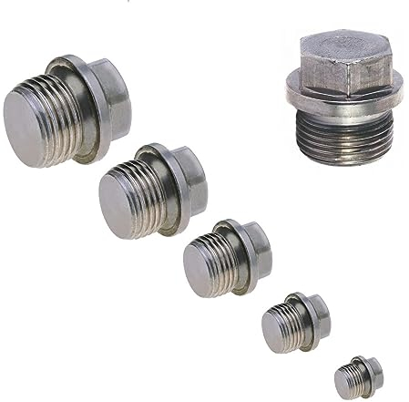 Verschlussschraube DIN 910 M10 M12 M14 M16 M18 M20 M22 M24 M30 Bund Edelstahl V2A / Stahl verzinkt Stopfen (Edelstahl V2A, M20 x 1,5 mm (1 Stück))