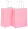 20Pcs Sac en Papier avec Poignée - 21 * 15 * 8cm, Rose Petit Sac Cadeau Recyclable Pochette Cadeau, Sachet Cadeau pour Remise de Diplôme, Vacances, Mariage ou Anniversaire Parti (Rose)