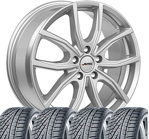 4 Winter Kompletträder 7,5x19 ET 50 5x112 Brillantsilber mit 215/50 R19 93H HAN Winter i*cept ION IW01 kompatibel mit VW ID.3