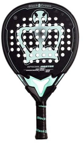 Black Crown - Pala Pádel Black Crown Special Master - 355 gr a 370 gr - Marco Tubular de Carbono - Núcleo 12K Carbon - Goma SSB Black EVA - 40% Potencia, 60% Control