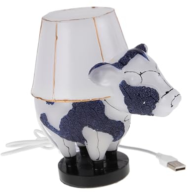 Veemoon Kuhförmige Tischlampe Usb Tierlampe Für Schlafzimmer Und Dekorative Nachttischlampe Mit Sanftem Licht Niedliches Design Für Gemütliche