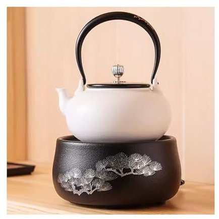 FAJNUZI2024 Teapot Electric Ceramic Stove Mini Tea Stove Household Small Silver Kettle for Boiling Water Tea Cooker Surrounding Stove for Boiling Tea Tea Kettle