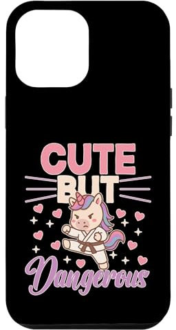 Cute but Dangerous Karate Taekwondo Unicorn Karate Girl Case for iPhone 12 Pro Max