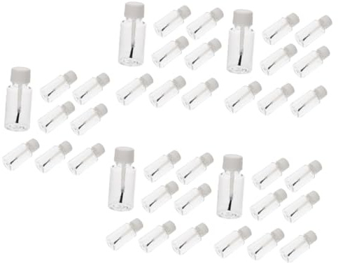 HAPINARY 40 Stück Teiliges Leere Nagellackflasche mit Pinsel Transparente Pet Flaschen für Ätherische Öle und DIY Nagellack für Aufbewahrung und Anwendungen