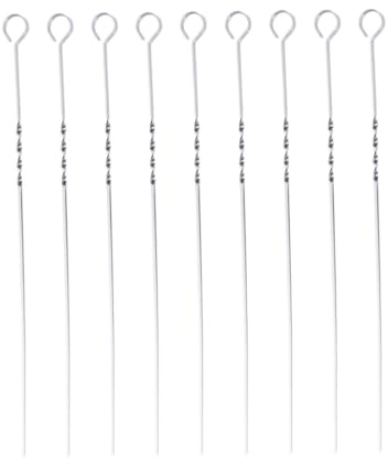 ibasenice 20pezzi Spiedini Per Barbecue in Acciaio Inossidabile Spiedini Antiaderenti Lama Piatta Manico Per Cottura Uniforme Per Barbecue All Aperto e Campeggio