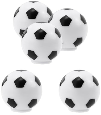 VILLFUL Fußball Möbelknöpfe 5 Stück aus ABS, Schwarz Weiß für Schranktüren