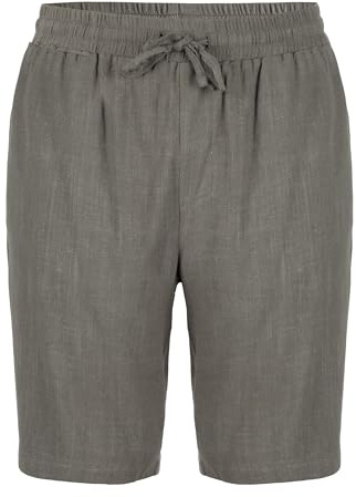 ROADSIGN australia Herren Bermuda aus Leichter Leinen-Mischung, atmungsaktiv und angenehm kühl, elastischer Bund mit Kordel, ideal für Sommer & entspannte Casual-Looks