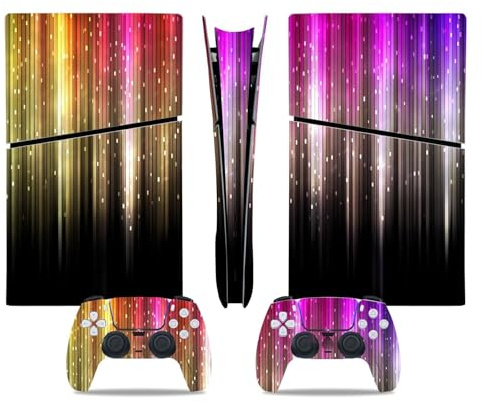 Pelle Della Console Per PS5 Slim Skin Disc Edition & Digital Console E Controller Vinyl Cover Skins Wraps Resistente Ai Graffi, Compatibile Con 29418 Pelli Avvolge Regalo(Disc Version)