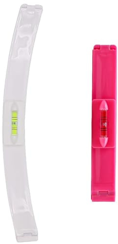 2 Pcs Hair Cutting Clips with Spirit Levels for Fringe, Layers and Ends | Straight guide edges and rotating level indicators help position hair evenly before a controlled trim