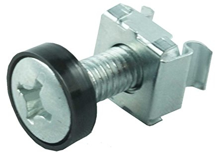 kab24® 20er Pack Käfigmutternset 20 X M6 Schrauben, 20 X M6 Nuts, 20 X M6 Washers für Netzwerkschränke