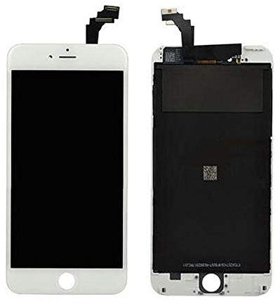 ELLENNE LCD Display per iPhone 6 Plus Vetro Touch Schermo Nero Bianco + Kit CACCIAVITI (Bianco)