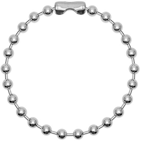 Soul-Cats extra Dicke Kugelkette/Statementkette aus Edelstahl in Silber, Länge: 45 cm