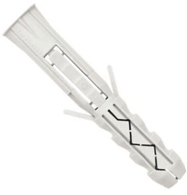 10x60mm Tasselli per Viti (200 pcs.) Fissaggi in Nylon Rawl, Tappi di Espansione, Raccordo di Ancoraggio Plastica per 5-7mm Diametro Vite per Cartongesso, Mattoni, Cemento e Pietra (Bianca)