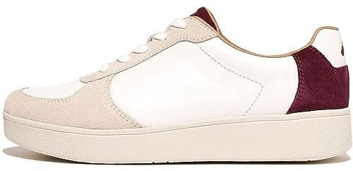 Fitflop Women's Rally Leather & Suede New Device Sneaker, Raisin Purple, 4 UK
