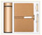WM MAXIMUS Luxus-Notizbuch, Kugelschreiber, USB-Stick und Thermosflasche Ein hochwertiges Business-Geschenkset (Gold)