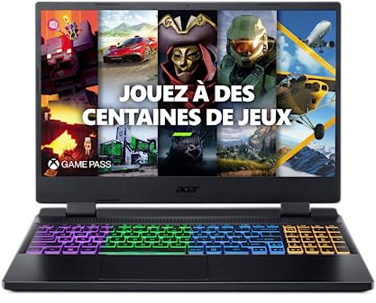 Acer Nitro 5 AN515-58-78ZS Ordinateur Portable Gaming 15,6'' Full HD IPS 144 Hz, PC Portable Gamer (Intel Core i7-12650H, NVIDIA GeForce RTX 4060, RAM 16 Go, 1024 Go SSD, Windows 11) - PC Gaming Noir