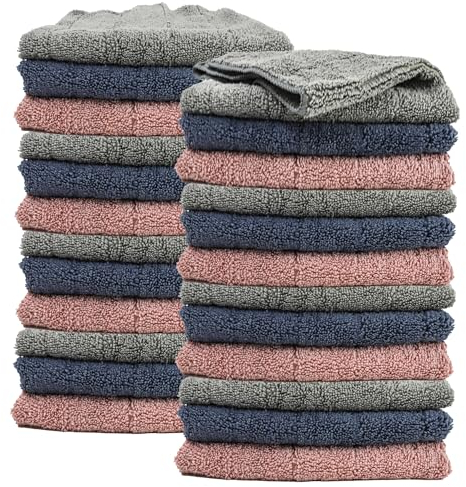 Bayeta de Microfibra Limpieza 24 Unidades,Toalla Trapos de Limpieza Reutilizazbles,Paños de Limpieza Lavable sin Rayas sin Pelusa para Casa, Cocina, Coche,Multicolor 30x40cm