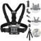 YHTSPORT Brustgurt, Universal-Befestigungsgurt für Handy, Handyhalter, Brustgurt, kompatibel mit GoPro und anderen Action-Kameras/Telefon