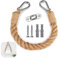 Rope Toilet Roll & Towel Holder - Handmade Jute Wall-Mounted Bathroom Accessory | Rustic Farmhouse Decor | Durable, Easy Installation