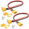 QIANRENON 14AWG 25A XT60 Li Batterie Anschluss Feste Montage Kabel Vergoldete XT60E-F Buchse auf XT60 Stecker Bulkhead Montage Extender Kabel, Staubschutzhülle, für RC Modelle Drohnen, 30cm, 2Pcs
