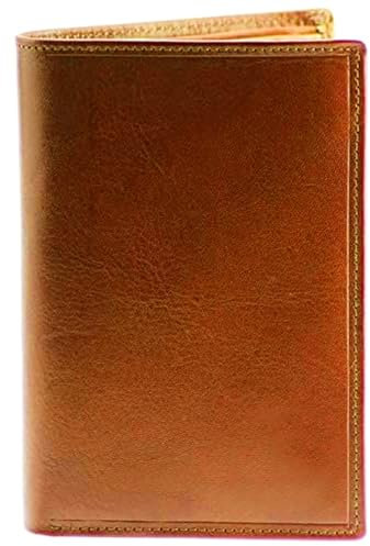 Charmoni - Max - Grand Portefeuille - Portefeuille Homme - Anti piratage Protection RFID Blocage - 4 Volets - Cuir Vachette - 22 Carte Bleu - Rangement complèt (Cuir Vache Collet, Gold)