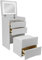 Naxidf Waschtisch Mit Beleuchtetem Flip-Top-Spiegel, Modern Schminktisch Freistehend, Mit Schminkhocker Und LED-Beleuchtung, Einstellbare Helligkeit, 3 Schubladen