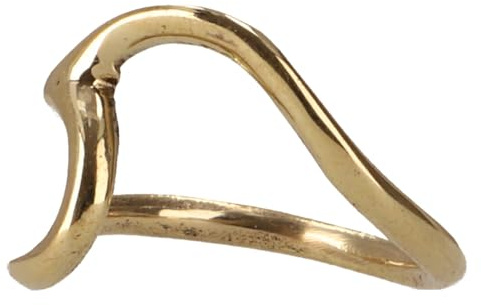 Messing Modeschmuck Ring Welle, silberfarben, Unisex, vintage inspiriert | Elegantes Design, geschwungene Form, authentischer Charakter, ideal für Meeresliebhaber, vielseitig kombinierbar.