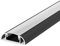 SET: Profil LED, 100cm Profil LED für 8/10mm LED Streifen, aluminium led profil + Abdeckung LT2 (Schwarz Milchig)