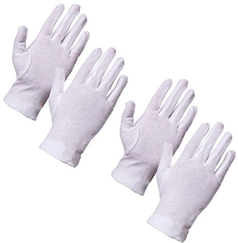 2x Pairs Of Medium Medisure 100% Cotton Medical Gloves - Dry Skin/Eczema Moisturising Hand Gloves