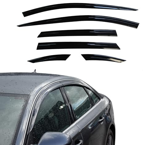 AUTO CLOVER Wind Deflectors Set for Audi A6 2011-2018 (6 pieces)