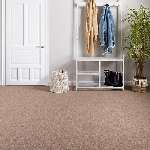 Steffensmeier Teppichboden Meddon Meterware | Auslegware für Kinderzimmer Wohnzimmer Schlafzimmer | Beige, Größe: 200x600 cm