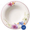Villeroy & Boch Mariefleur Gris Basic Lot de 6 assiettes creuses, 23 cm, blanc/multicolore, pour soupes et ragoûts, passent au lave-vaisselle, au micro-ondes, bols à soupe, vaisselle, porcelaine de