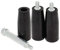 Othmro Lot de 3 poignées tournantes en bakélite noire M6 × 50 mm, poignée filetée mâle, poignée rotative pour fraiseuse, tour, rectifieuse