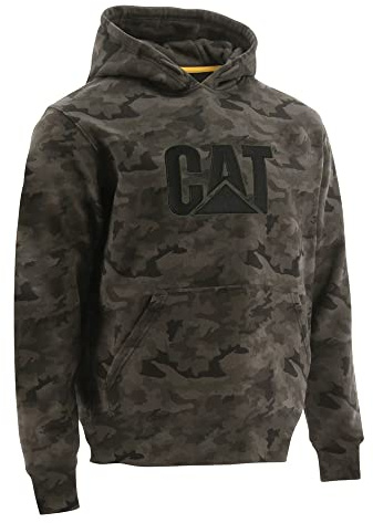 CAT Caterpillar Men's Trademark Hooded Sweatshirt - Multicolor - Large