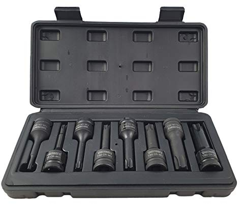 WeberTools WT-8643 Schlagschrauber-Steckschlüssel-Satz, 1/2 Zoll, T25-T80, 8-teilig