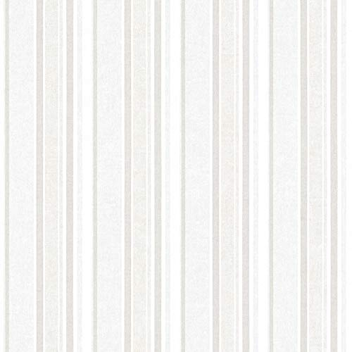 Tapete Streifen Getsreifte Tapeten Tapete Kinderzimmer Beige Crème Grau Weiß Vliestapete Beige Crème Grau Weiß | Jetzt Tapeten online bestellen