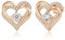 CDE Ohrringe für Damen 925 Sterling Silber Rosegold Geschenk für Sie Forever Love Herz Geburtsstein Frauen Ohrstecker Schmuck Valentinstag Weihnachten Muttertag Geburtstags Hochzeits Jubiläum